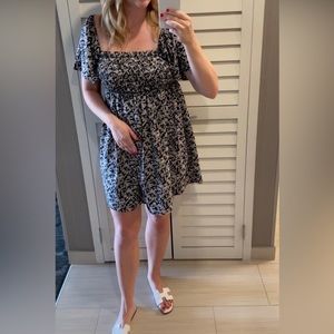 Smoked mini length dress